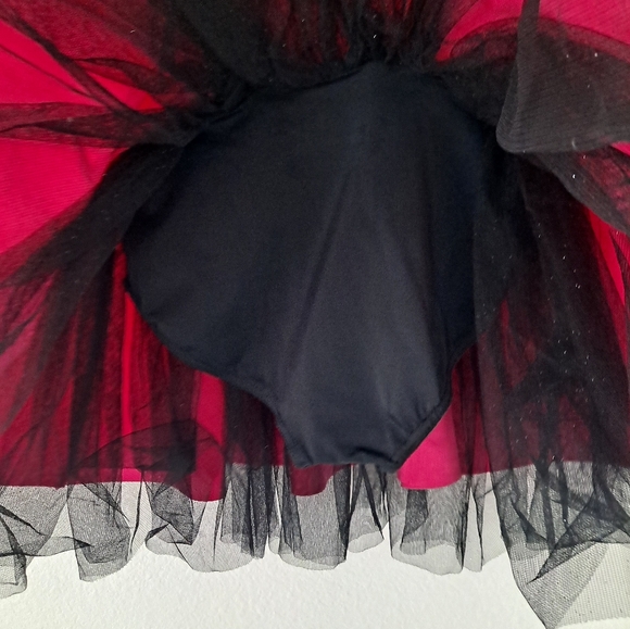 Weissman Dance Pink/Black Girls Size M Child Zip Back party competition Tea Time - Picture 7 of 16